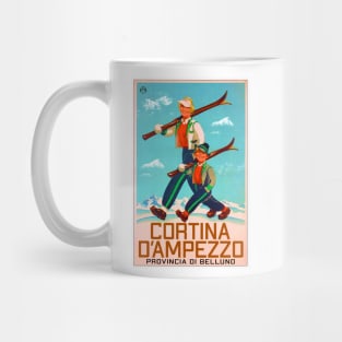 Cortina d'Ampezzo Skiing Italy Dolomite Mountains Dolomiti Belluno Mug